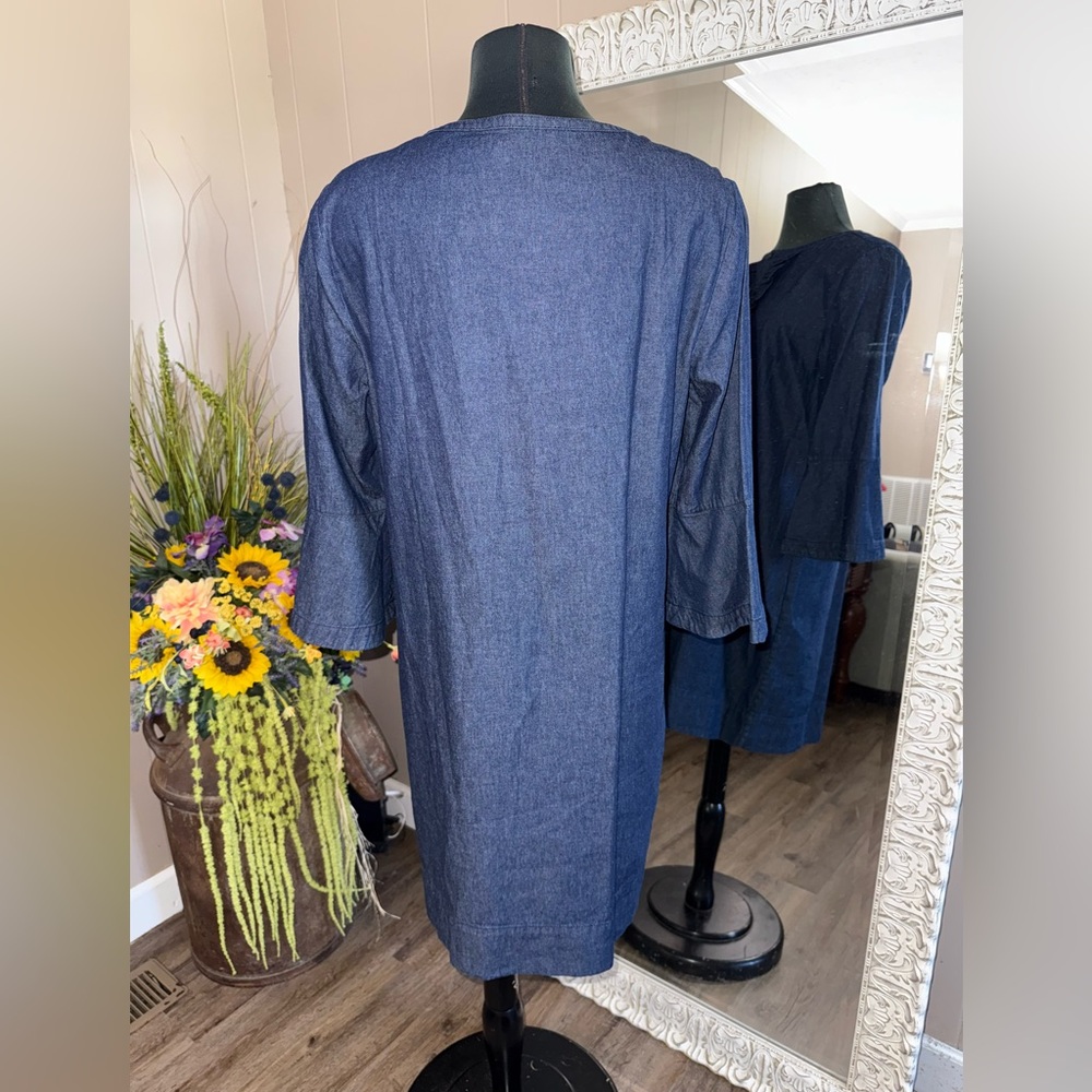 Draper James Blue Ruffle Dress - Picture 9 of 12